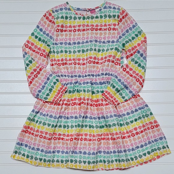 Mini Boden Rainbow Seaside Print Dress